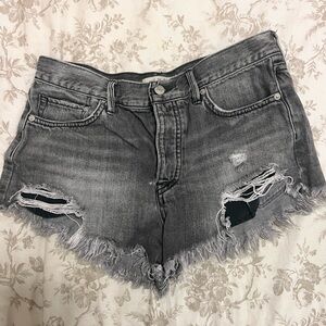 gray free people shorts